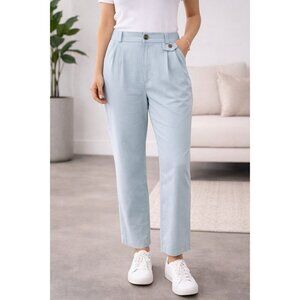 Soft Chino High Rise Wide Leg Light Blue Pants Size 12 🩵